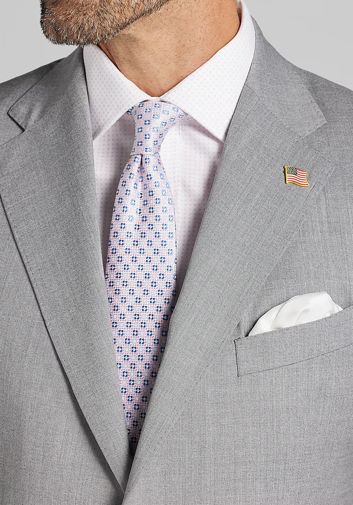 Men’s Light Grey 2-Piece Summer Suit – Lightweight Slim Fit Suit for Weddings, Business & Modern Day Events