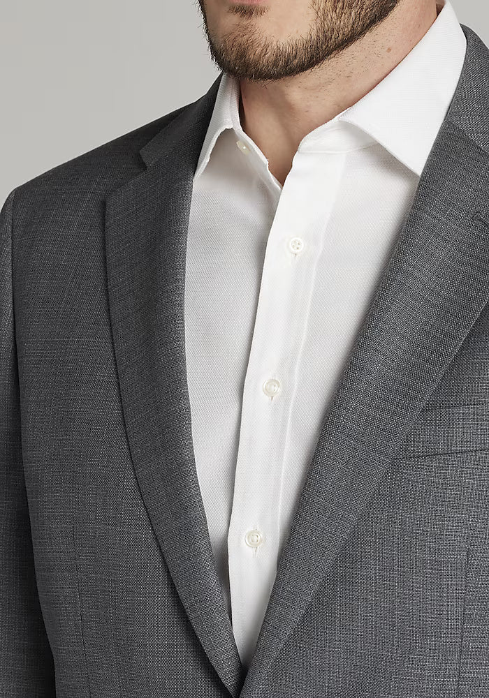 Men’s Grey 2-Piece Summer Suit – Lightweight Slim Fit Suit for Weddings, Business & Daytime Events