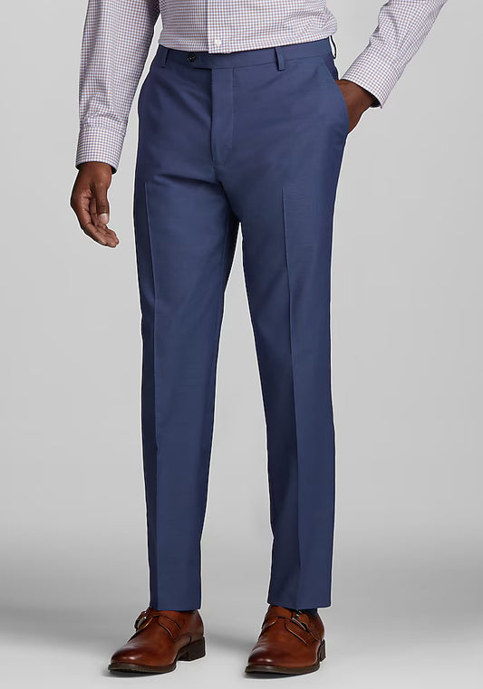 Men’s Dark Blue 2-Piece Summer Suit – Lightweight Slim Fit Suit for Weddings, Business & Formal Summer Occasions