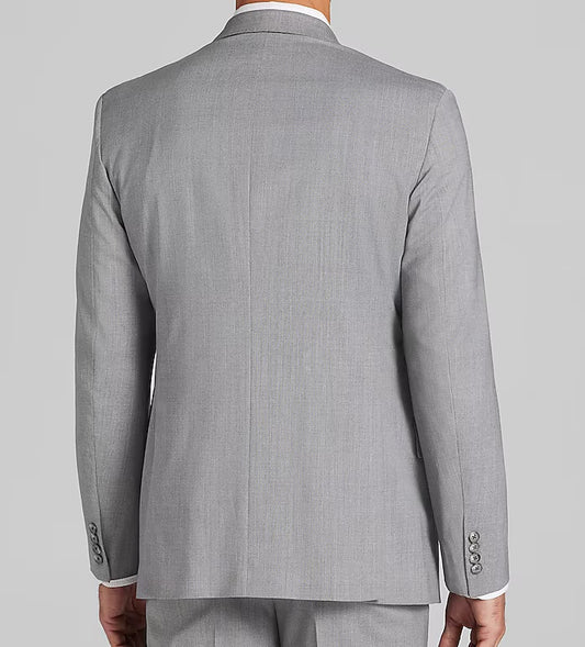 Men’s Light Grey 2-Piece Summer Suit – Lightweight Slim Fit Suit for Weddings, Business & Modern Day Events