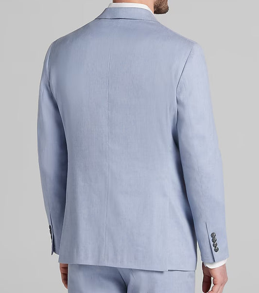Men’s Sky Blue 2-Piece Summer Suit – Lightweight Slim Fit Suit for Weddings, Garden Parties & Daytime Formalwear