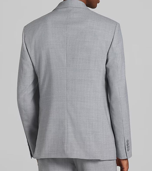 Men’s Light Grey 2-Piece Summer Suit – Lightweight Slim Fit Suit for Weddings, Business & Formal Daytime Wear