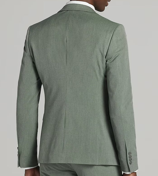 Men’s Green 2-Piece Summer Suit – Lightweight Slim Fit Suit for Weddings, Garden Parties & Daytime Formal Events