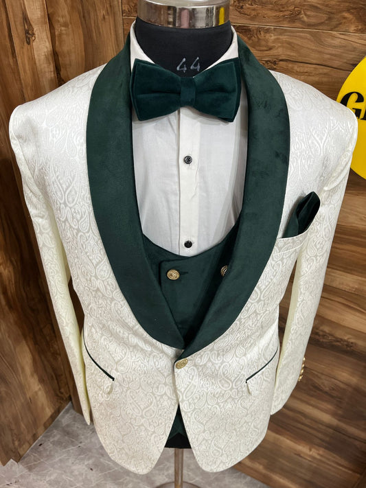 Classic suits with modern cuts for wedding