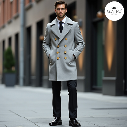 Lightweight overcoat for fall weather men