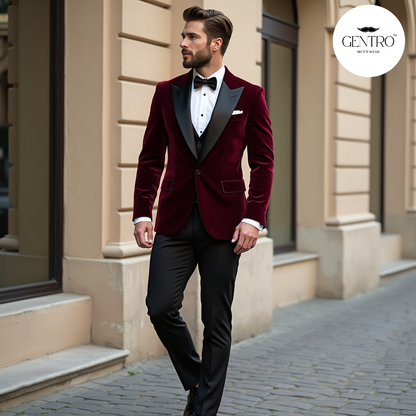 Tailored suits for men with wide hips for business occasion