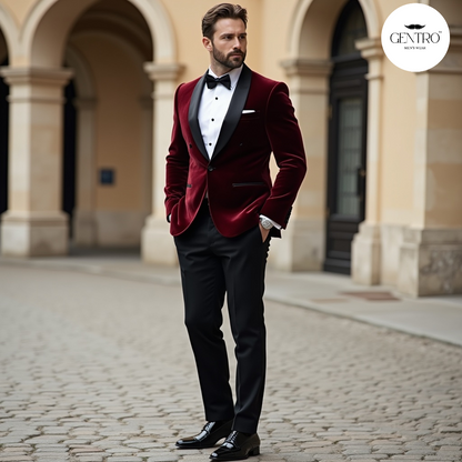 Stretch fabric suits for dinner wear
