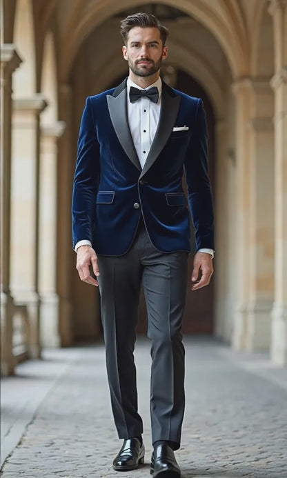 Affordable velvet tuxedo for prom night